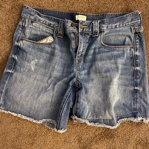 J. Crew. Ripped jeans shorts